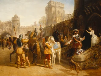 La partida de la condesa de Derby del castillo de Martindale, 1842