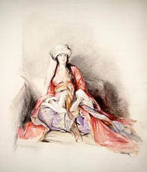 Una Dama Levantina con Vestido Turco, Constantinopla