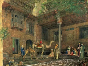 Patio de la Casa del Pintor, El Cairo, c.1851