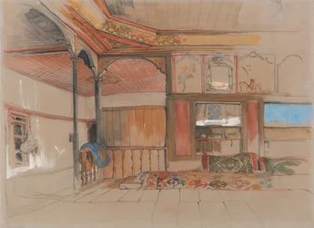 Interior de una casa oriental