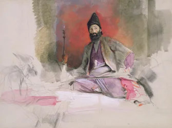 Estudio de un magnate turco, posiblemente Hallicoo Mirza, c.1840