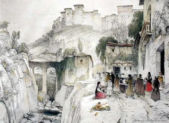 Parte de la Alhambra desde la Alameda del Darro, de 