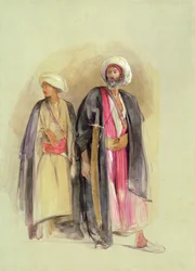 Sheik Hussein de Gebel Tor y su hijo, c.1842-43