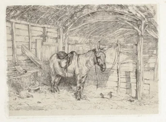 Escena de establo