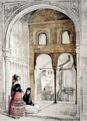 Ventana en el Salón de los Embajadores, de Bocetos y Dibujos de la Alhambra, 1835