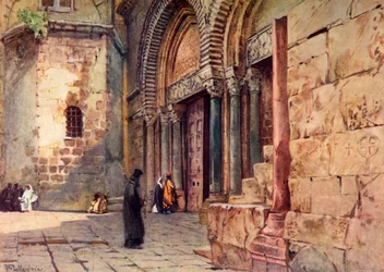 Entrada a la Iglesia del Santo Sepulcro, 1902