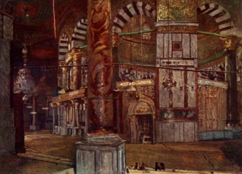 Interior de la Cúpula de la Roca desde el Sureste, 1902