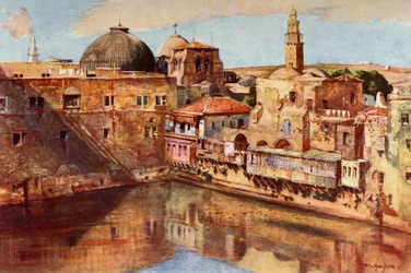 Jerusalén.- La piscina de Ezequías, 1902