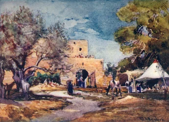 Edificio medieval fuera del muro norte de Jerusalén, 1902