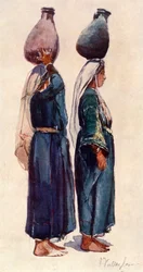 Estudios de mujeres campesinas sirias, 1902