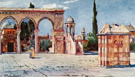 Púlpito de verano del pórtico sur de la Cúpula de la Roca, 1902