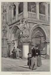 El Palacio Ducal, Venecia, Escultura Decorativa en Ángulo, El Juicio de Salomón