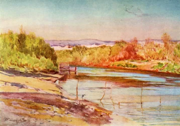 El vado del Jordán cerca de Jericó, 1902