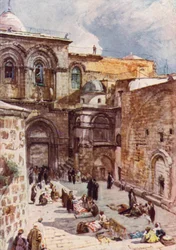 El patio delantero de la Iglesia del Santo Sepulcro
