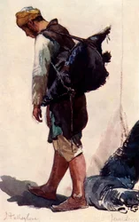 Figura de portador de agua de pie, 1902