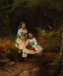 Junto al arroyo del bosque 1875 (Óleo sobre lienzo)