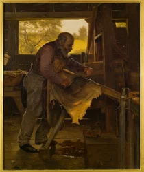 Preparando una piel de ciervo, 1904