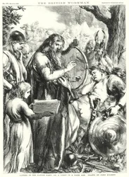 Alfredo en el campamento danés; o, una luz en una era oscura (grabado)