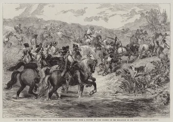 Un Ejército en Marcha, la Retaguardia con los Carros de Equipaje, en la Exposición de la Real Academia