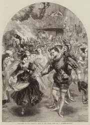 Navidad en el Salón Baronial en los Tiempos Antiguos