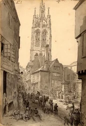 La vieja tienda de ginebra cerca de la iglesia de San Nicolás, Newcastle