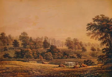 Vista de Aldenham Abbey: Hertfordshire, siglo XVIII-XIX, 1935