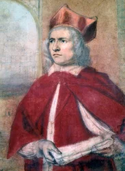 El actor Henry Harris (hacia 1634-1704) en el papel del cardenal Wosley en Enrique VIII de William Shakespeare (1564-1616), por John Greenhill (1644-1676)