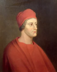 Retrato del actor Henry Harris como Wolsey de Enrique VIII de William Shakespeare, 1662