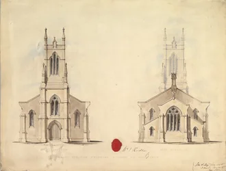 Diseño para la Iglesia Propuesta en Middlesborough, 1837