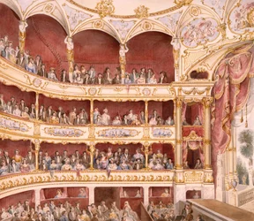 Interior del Teatro St. James, Londres (acuarela) de John Gregory Crace