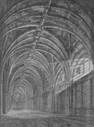 Claustro oriental del Priorato de San Bartolomé, West Smithfield, Ciudad de Londres, c1805 1906