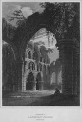 Interior de la Abadía de Lanercost, Cumberland, 1814