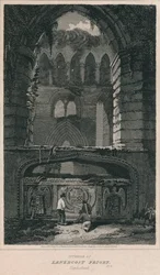 Interior de la Abadía de Lanercost, Cumberland, 1814