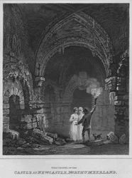 La capilla en el castillo de Newcastle, Northumberland, 1814