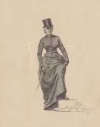 dama con una fusta