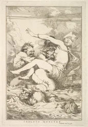 Monstruo Celoso de Quince Grabados Dedicados a Sir Joshua Reynolds