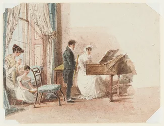 Interior del salón, 1827