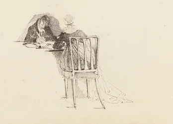 Hombre y mujer sentados en una mesa, 1805