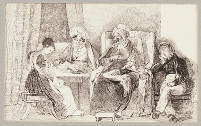 Enfermo y descansando, 1824
