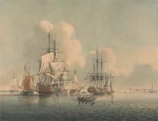 Hombres de guerra frente a Sheerness