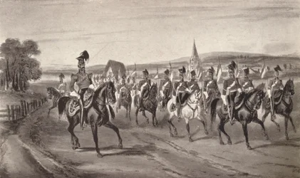 Yendo a la Revisión 16º Lanceros, 1850