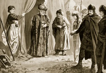 Iván Shishman III entrega a su hermana al Sultán Murad I, 1366