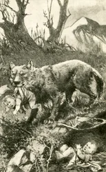 Rómulo y Remo siendo cuidados por la loba
