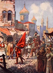 El regreso de Iván el Terrible a Moscú después de la conquista de Kazán