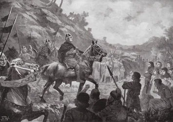 La marcha de Guillermo el Conquistador a Gales