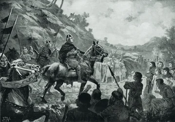 La marcha de Guillermo el Conquistador en Gales