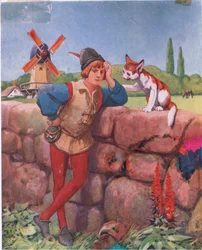Dick Whittington y su gato (litografía)