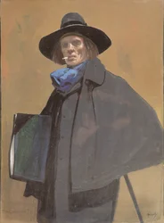 Retrato del artista, c.1910 (acuarela sobre papel)