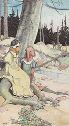 The Babes in the wood, c.1900 (acuarela y pluma y tinta sobre papel)