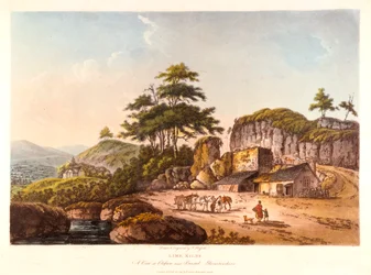 Hornos de Cal. Una Vista en Clifton cerca de Bristol, Gloucestershire